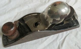 Stanley 140 Plane Block Skew Rabbet Cast Iron 1894 Patent Vtg Old Antique Tool