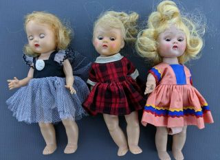 3 Vintage 8” Dolls.  Ginger By Cosmopolitan,  Ginny By Vogue,  And Vogue.