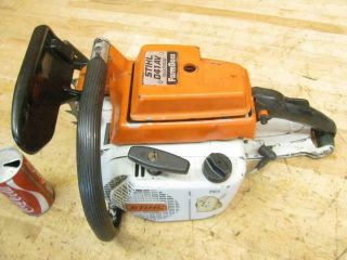 Good Vintage Stihl 041 Chainsaw Power Head last year needs carb cleaned 2