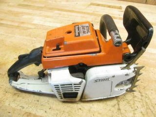 Good Vintage Stihl 041 Chainsaw Power Head last year needs carb cleaned 3