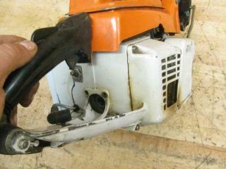 Good Vintage Stihl 041 Chainsaw Power Head last year needs carb cleaned 5