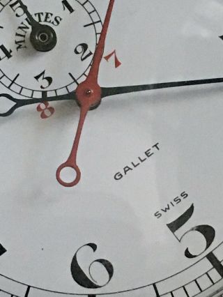 NOS Vintage Swiss Made Gallet No.  420 Mechanical Split Timer Stopwatch 5