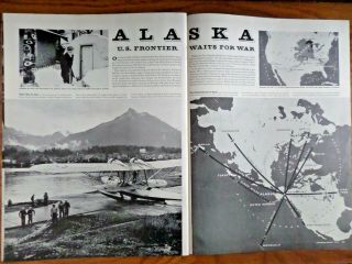 1942 Article Ad Alaska U.  S.  Frontier Waits For War Ww 2