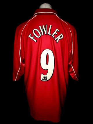 Liverpool 2000 - 02 Home Vintage Football Shirt 9 Fowler -