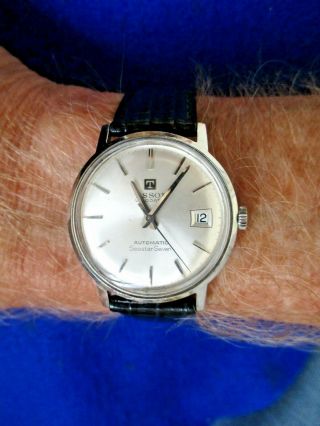 Vintage Tissot Visodate Seastar Seven Automatic All Stainless Steel Gent ' s Watch 6