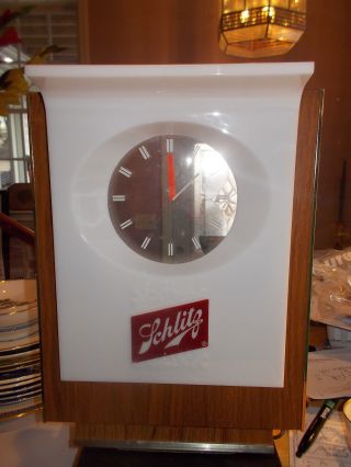 Nos - Vintage Schlitz Beer " Galaxy " Clock Cash Register Advertising Sign W/box