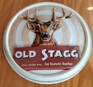 Vintage Old Stagg Top Kentucky Bourbon Advertising Plaque 3d