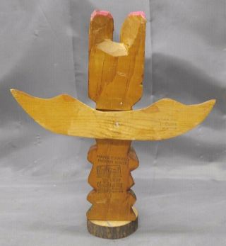 Old Vintage Hand Carved Native American Indian Totem Northwest Coast White Eagle 7