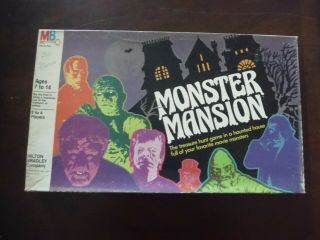 Vintage Monster Mansion Milton Bradley Board Game Complete
