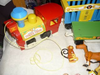 Vintage FISHER PRICE Little People Circus Train Set COMPLETE SHAPE 2