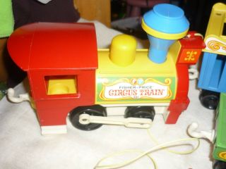 Vintage FISHER PRICE Little People Circus Train Set COMPLETE SHAPE 3