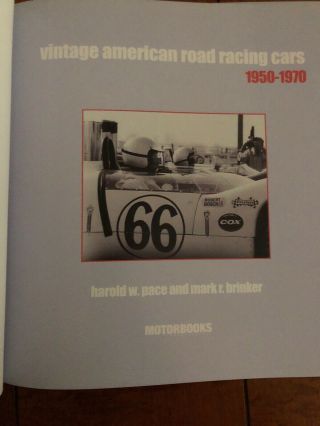 Vintage American Road Racing Cars,  1950 - 1970 Pace & Brinker HC DJ 4