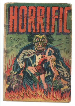 Horrific Comics 1 1952 Low Grade Very Rare Classic Cover