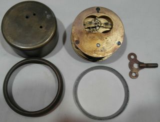 Vintage Warner Instrument - Chelsea Clock Co.  Automobile Brass Wind - Up Key 7