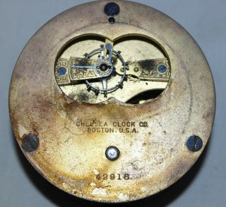 Vintage Warner Instrument - Chelsea Clock Co.  Automobile Brass Wind - Up Key 8