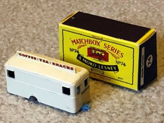 VINTAGE Moko Lesney Matchbox 74 Mobile Canteen Cream W/ Box 7