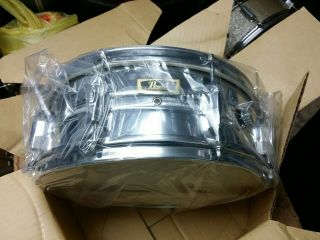 Nos Vintage 1970s 4614 Pearl 5.  5 Snare Drum 8 Lug Made In Japan W Stand