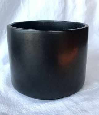 Vintage Gainey Ceramics Ac - 6 Planter Pot Rare Matte Black Mid Century Modern