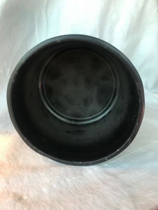 Vintage GAINEY Ceramics AC - 6 Planter Pot Rare MATTE BLACK Mid Century Modern 3