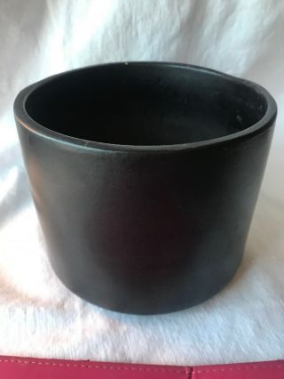 Vintage GAINEY Ceramics AC - 6 Planter Pot Rare MATTE BLACK Mid Century Modern 5