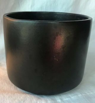 Vintage GAINEY Ceramics AC - 6 Planter Pot Rare MATTE BLACK Mid Century Modern 7