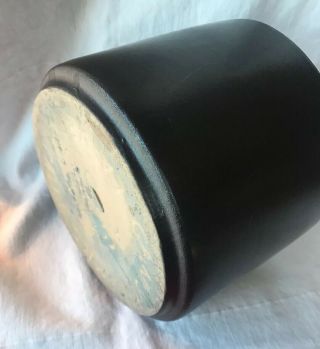 Vintage GAINEY Ceramics AC - 6 Planter Pot Rare MATTE BLACK Mid Century Modern 8