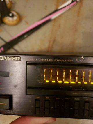 Vintage Pioneer GR - 777 Stereo Graphic Equalizer EQ Double Spectrum Analyzer 5