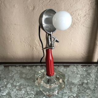 Upcycled Vintage Ice Cream Scoop Lamp Titled I Scream