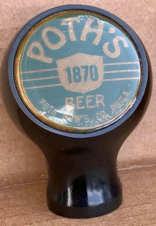 Vintage Round Beer Tap Poth’s 1870 Beer.  Poth Brewing Co.  Phila.