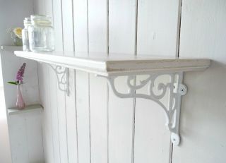 Vintage Style Shelf Solid Pine Country Home Single - Shabby Chic (french Style)