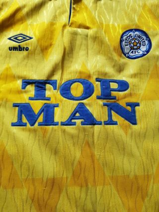 Mega rare Vintage Leeds United Football Shirt Size Large TOPMAN 3