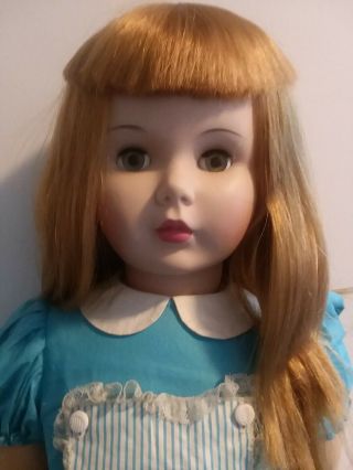 Madame Alexander1959 Rare Janie Playpal Doll Dark Blonde Hair 35 " Tall