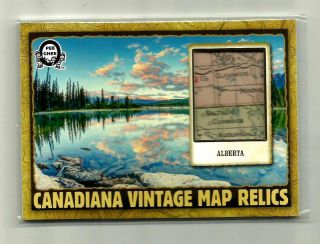 2018 - 19 Opc Coast To Coast Vintage Map Relics Alberta 2 Rare 1:5170 Packs