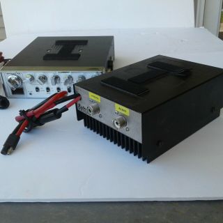 Connex CX 3300HP CB Ham Radio Blue Streak 400 Linear Amp Amplifier Combo Rare 6