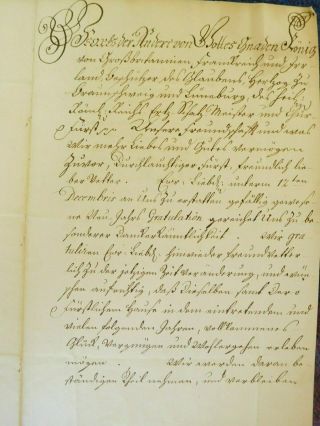 King George II rare document signe in German 1752 2