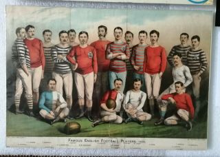 VINTAGE FOOTBALL ART PACKAGE - 1881 1966 1977 SEE LISTING & PHOTOS.  NO POSTAGE 8