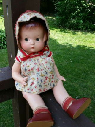 An Old 13 " Effanbee Patsy Composition Doll In Tagged Clothes