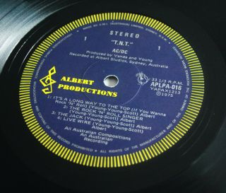 Ac/dc T.  N.  T.  Australian 1st PRESSING Albert BLUE ROO Gatefold RARE LP Near 4