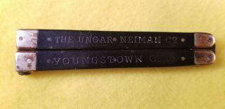 Vintage B&s Bonsa Rare Advertising For Ungar Neiman Co Folding Knife