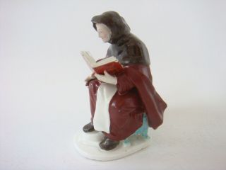DERBY PORCELAIN RARE EARLY FIGURE OF A SEATED MONK READING BIBLE C1770 3