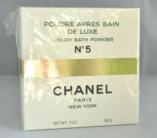 Chanel No 5 Vintage Poudre Apres Bain De Luxe 3oz Luxury Bath Powder 85g