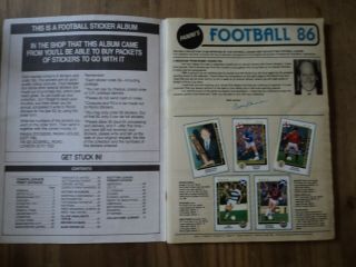 Panini Football 86 Sticker Album - Complete Vintage Book 1986 2