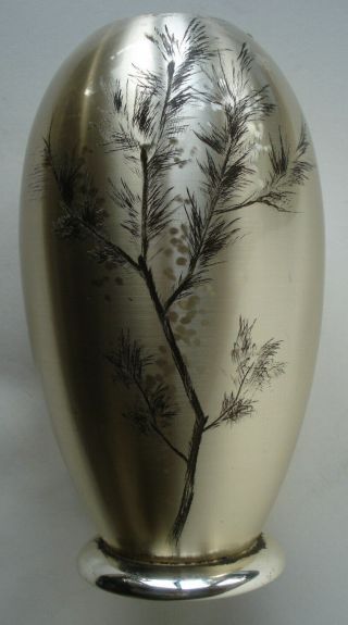 Wmf Ikora Ca.  1930: Large Rare Vintage Bauhaus German Art Deco Metal Vase