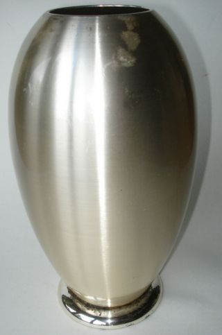 WMF IKORA ca.  1930: Large Rare Vintage Bauhaus German Art Deco Metal Vase 6