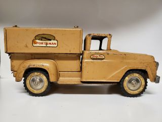 Vintage Tonka Sportsman Pick Up Truck Tan Beige Topper Parts Project 5
