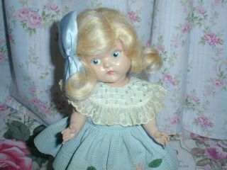 Vintage Vogue Ginny Painted Eye Hard Plastic Doll w/ Tagged Outfit,  Adorable 2