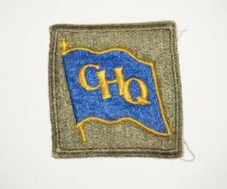 Ghq Pacific Blue Flag Variation Patch Wwii Us Army P9475