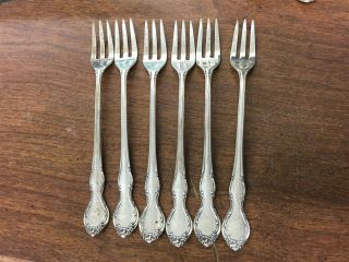 Set Of 6 Alvin Pirouette Sterling Silver 5 - 5/8 " Cocktail/seafood Forks