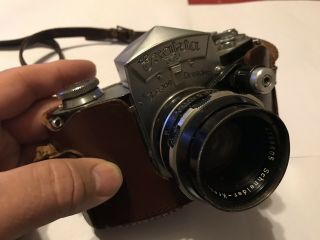 Vintage Ihagee Exakta Vx 35mm Camera Body And Lens With Case