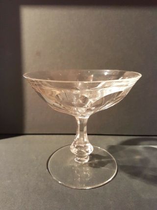 Moser Crystal Champagne/sherbet Glasses (6),  Lady Hamilton,  4 " H,  Vintage C.  1920